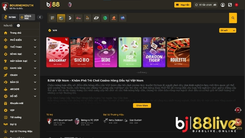 Tổng Quan Về Sảnh WM Casino Tại Bj88